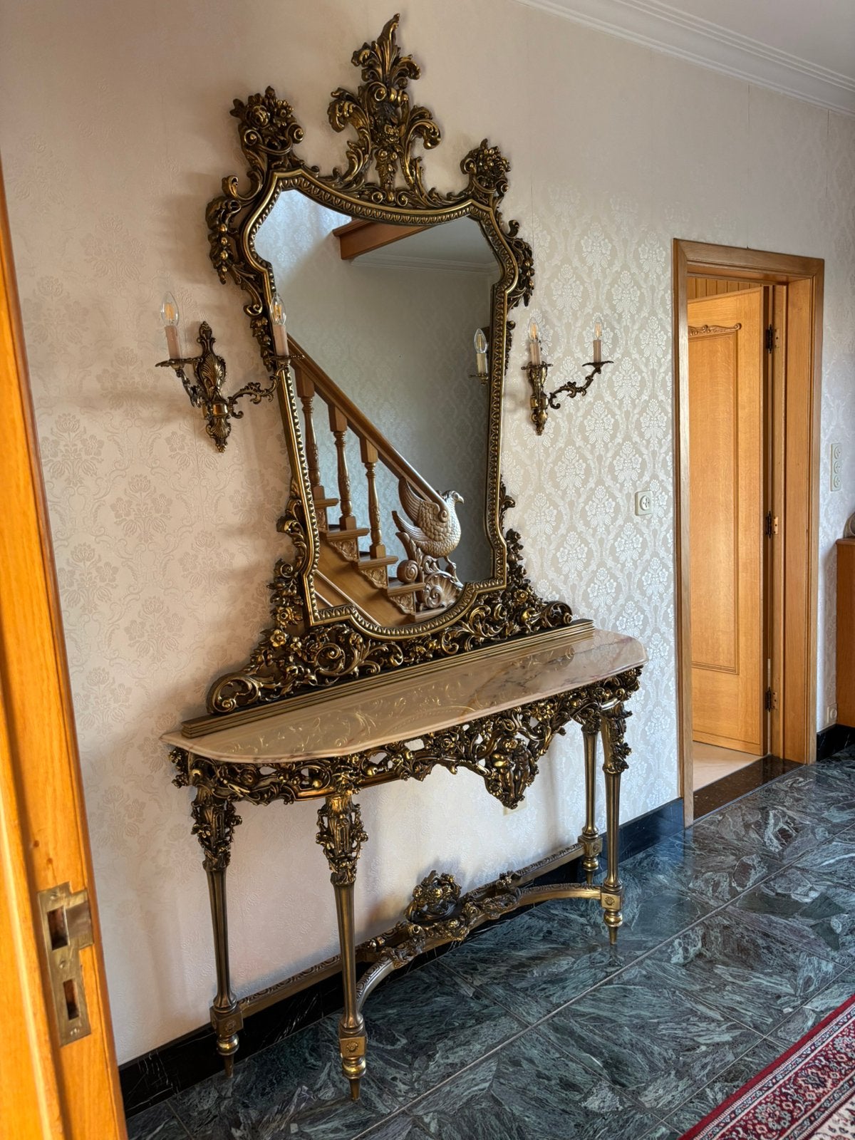Mobilier d'entrée classique — style baroque, Maison & Meubles, 25 à 50 cm, Comme neuf, Enlèvement, Synthétique