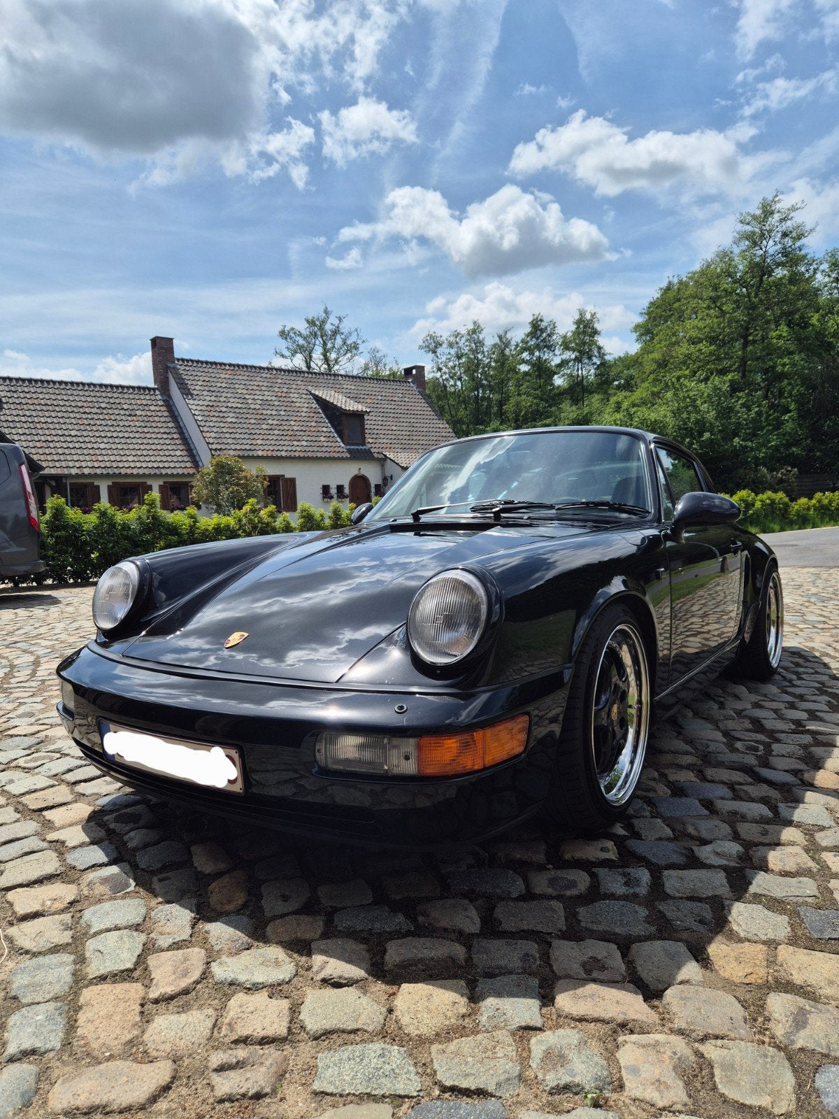 Porsche 964 carrera 2, Zwart, Zwart, Handgeschakeld, Te koop