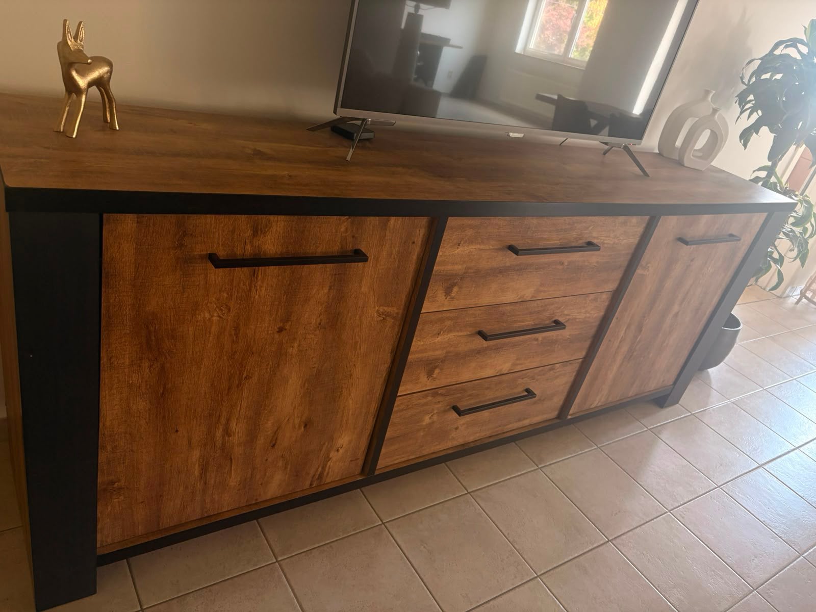 Tv kast + dressoir zo goed als nieuw, Huis en Inrichting, Kasten | Dressoirs, Ophalen, Overige houtsoorten, Met deur(en), Landelijk