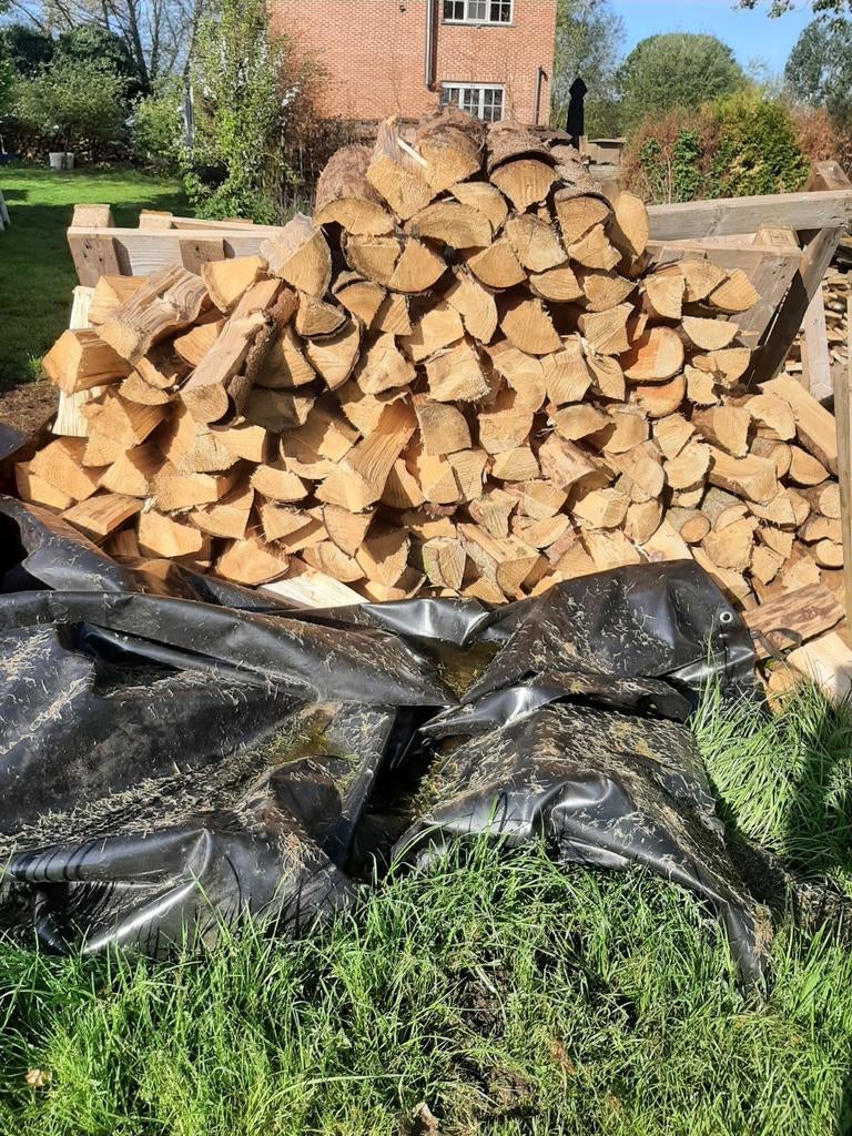 3 kuub droog brandhout ( dennenhout ), Tuin en Terras, Brandhout, Ophalen