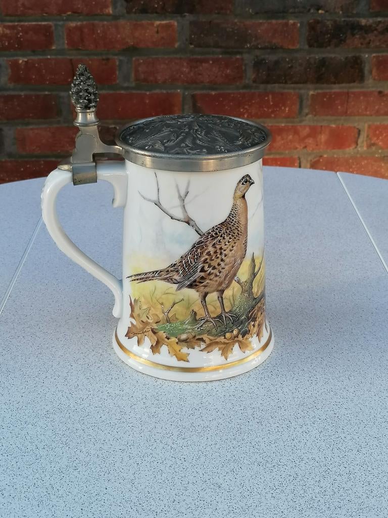 The Game Bird Stein..kroes/pul...1981.. Franklin Porcelain!, Antiek en Kunst, Antiek | Porselein, Ophalen of Verzenden