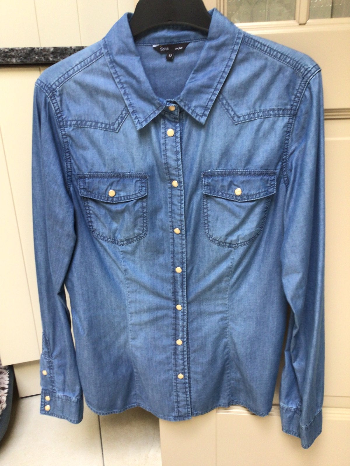 Jbc jeanshemd maat 42 nooit gedragen, Ophalen, Zo goed als nieuw, Maat 42/44 (L), Blauw