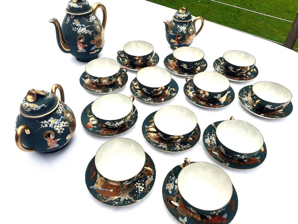 Antiek japans satsuma thee servies, Antiek en Kunst, Ophalen