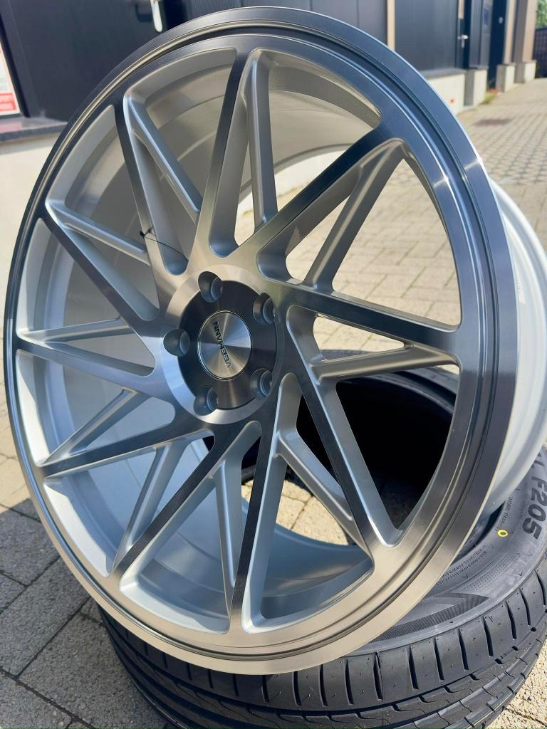20 inch breedset – Veemann V-FS35 – 5x120 – Silver BMW, Enlèvement, Neuf, BMW