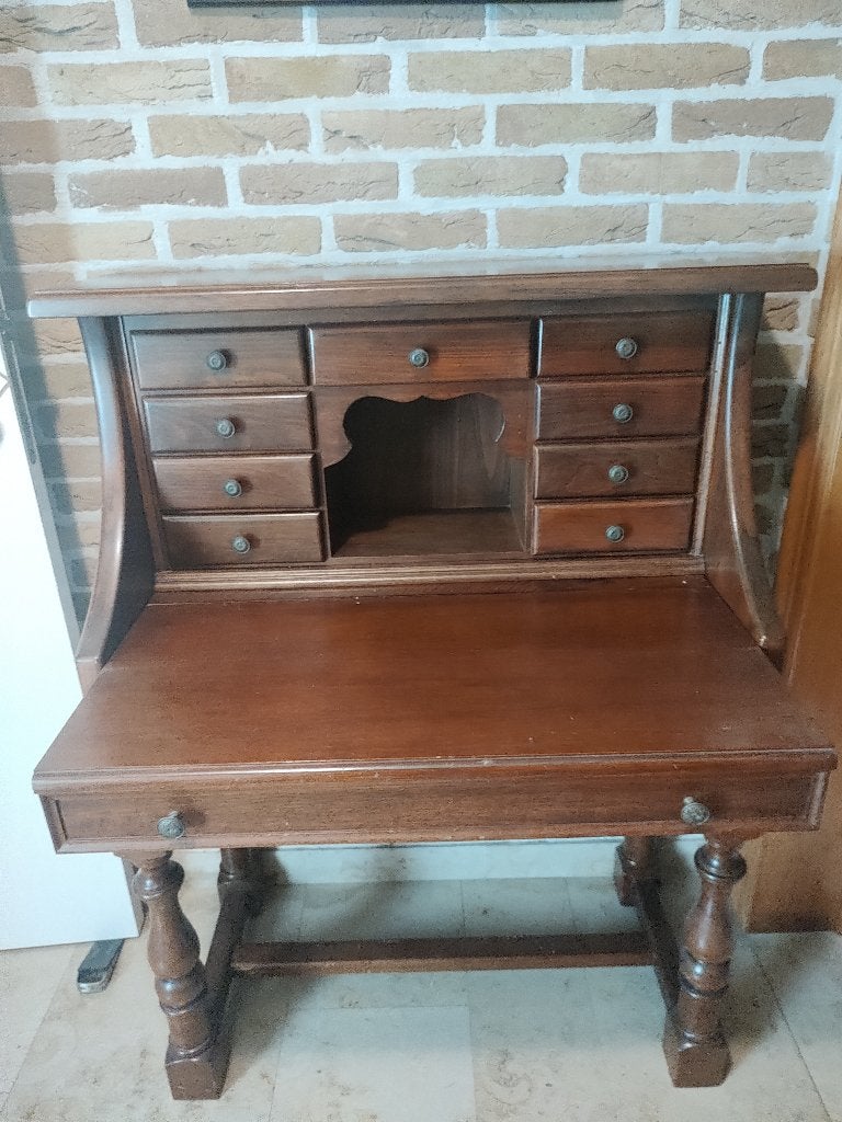 Antiek bureautje, Huis en Inrichting, Ophalen, Gebruikt, Hout, Secretaire