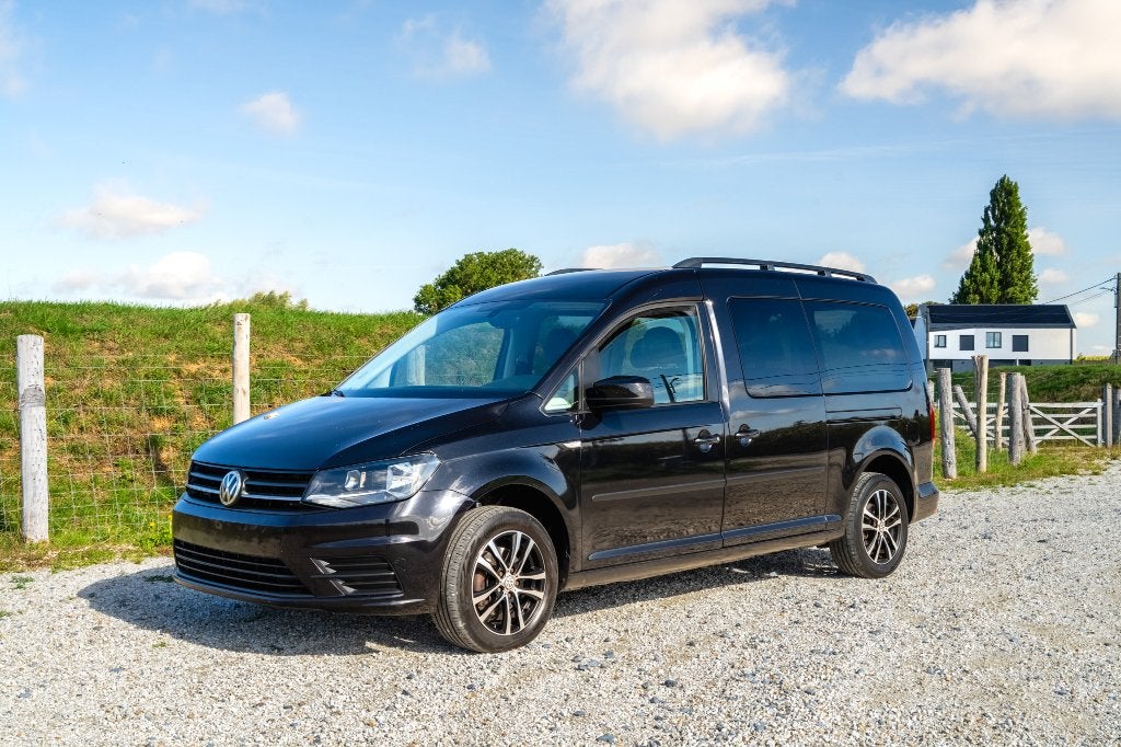 Volkswagen Caddy Maxi 2.0 TDI DSG — 180 pk — Leder — Euro 6b, Auto's, Monovolume, 139 g/km, 4 cilinders, Leder