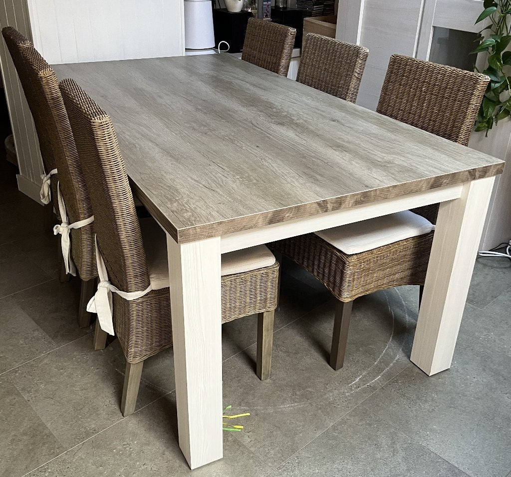 Eettafel met 6 stoelen, Huis en Inrichting, Ophalen, Zo goed als nieuw