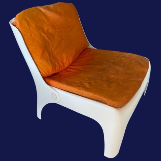 Vintage Carl Straub lounge chair space age, Ophalen, Gebruikt