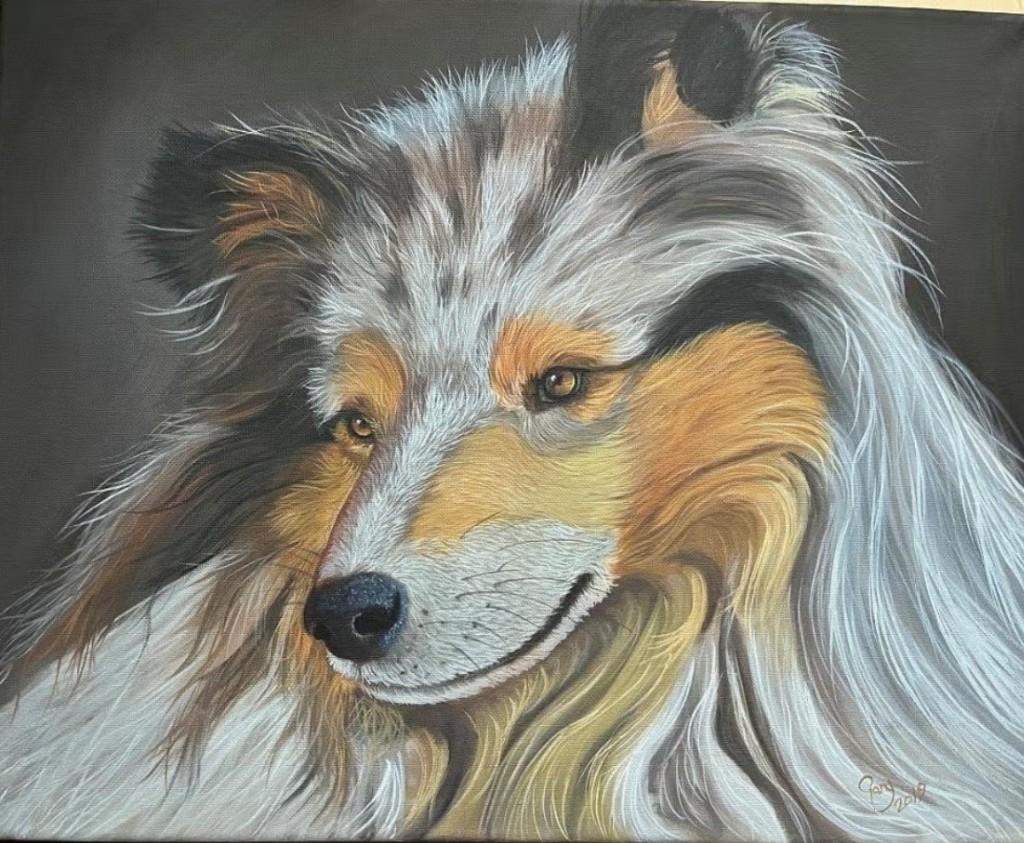 Décoration murale Gary Wakeham - Collie Dog, Animaux & Accessoires, Enlèvement ou Envoi, Comme neuf