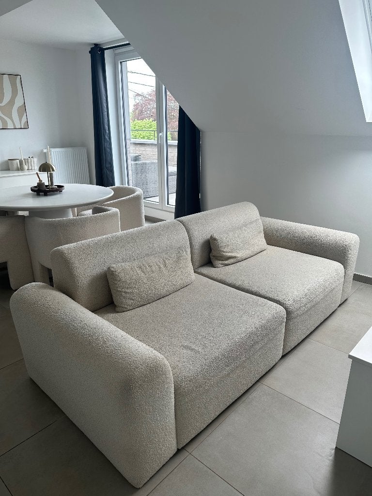 Canapé 2 places Blanc Cassé - SKLUM, Maison & Meubles, 75 à 100 cm, Canapé Minimaliste, 200 à 250 cm, Banc droit