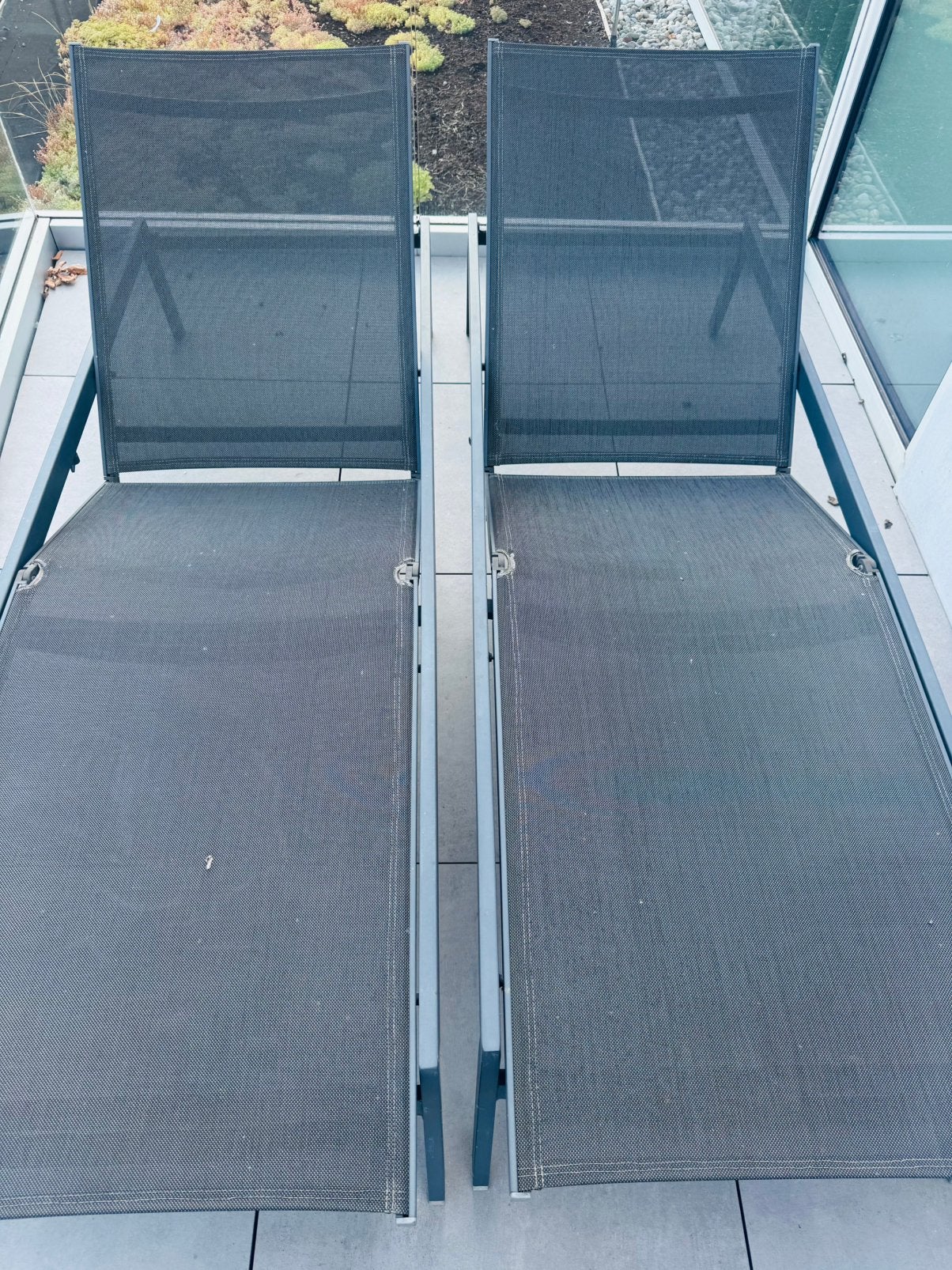 Ligzetel 2 stuks goede staat!, Ophalen, Zo goed als nieuw, Aluminium