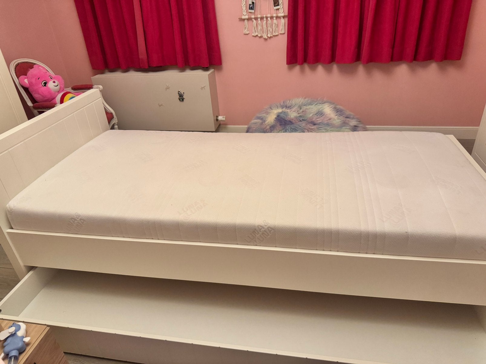 Ikea bed+lade + matras 90x 200, Ophalen, 85 tot 100 cm, Zo goed als nieuw, Matras
