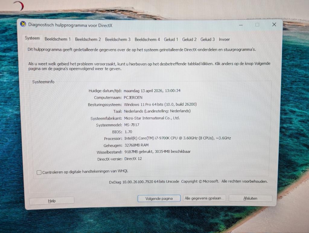 I7 9700k + 32 Go de RAM DDR4 + carte mère, Enlèvement, 32 GB