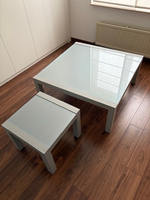 salontafel, 100 à 150 cm, Verre, Carré, 100 à 150 cm