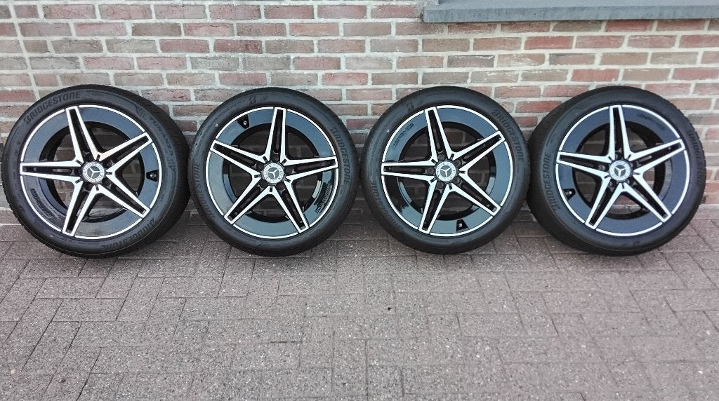 MERCEDES AMG VELGEN BREEDSET 18* W205 W206 MO BANDEN, Auto-onderdelen, Banden en Velgen, Ophalen, 18 inch, Gebruikt, Velg(en)