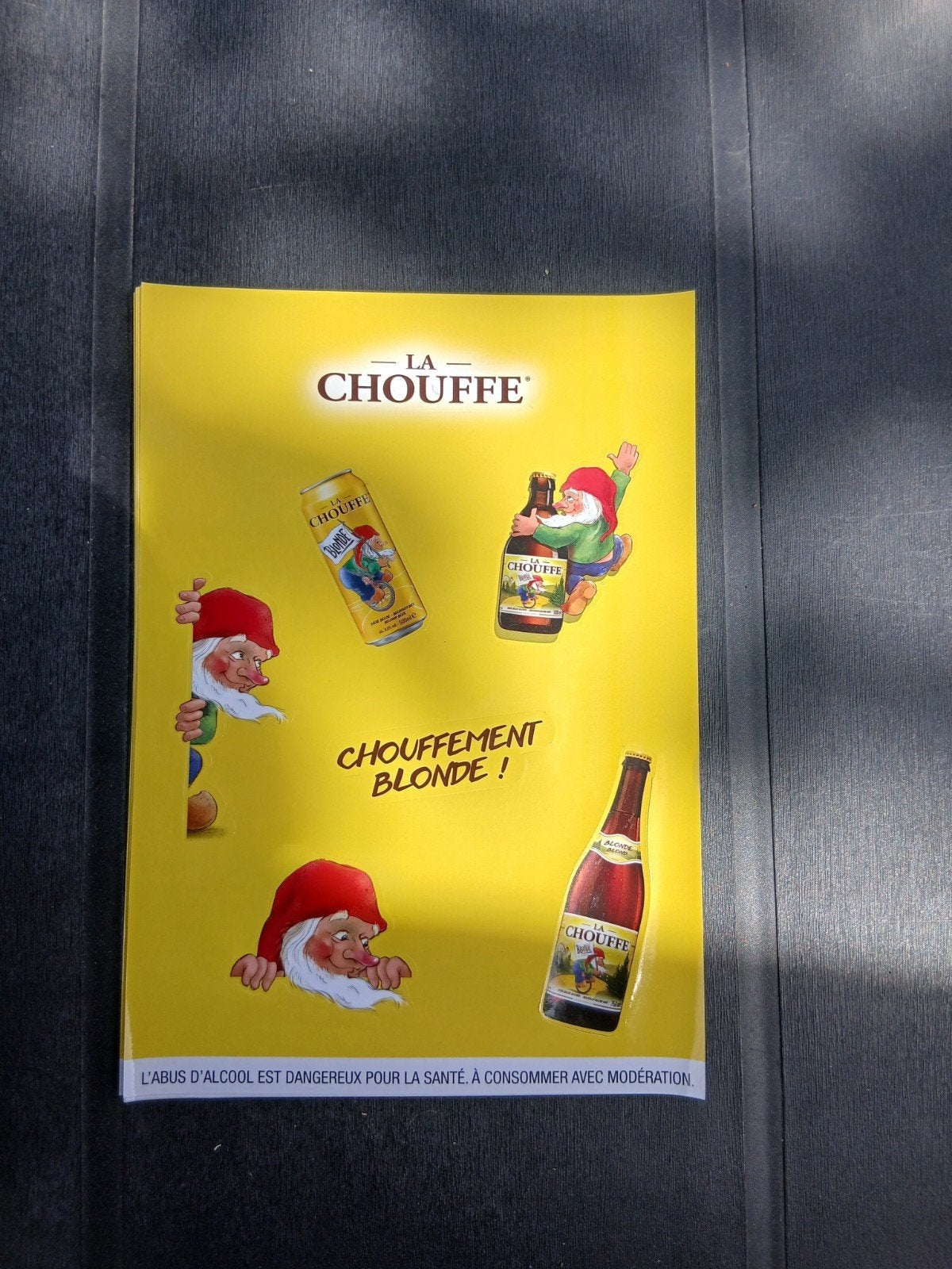 planche d'autocollants La Chouffe, Collections, Enlèvement ou Envoi