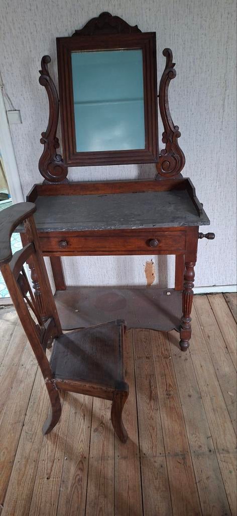 Antieke Make up tafel met stoel, Huis en Inrichting, Ophalen
