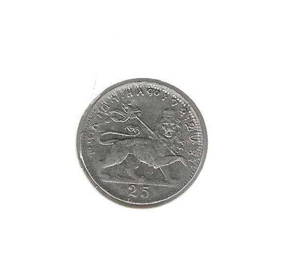 Ethiopië, 25 Matonas EE1923(1930-31)., Postzegels en Munten, Munten | Afrika, Ophalen of Verzenden, Overige landen, Losse munt