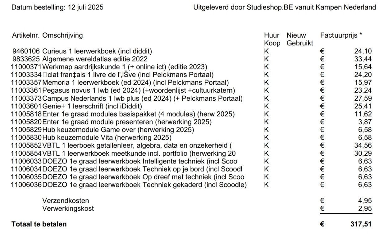 Boeken en cursussen eerste jaar A-stroom secundair onderwijs, Enlèvement, Comme neuf