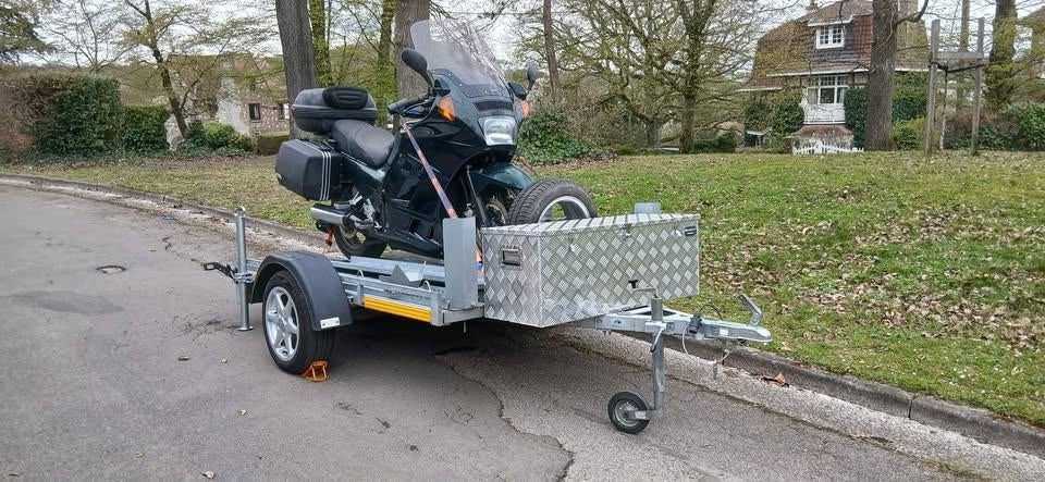 Remorque 1-3 motos à louer – avec équipement APD 35€/j, Enlèvement