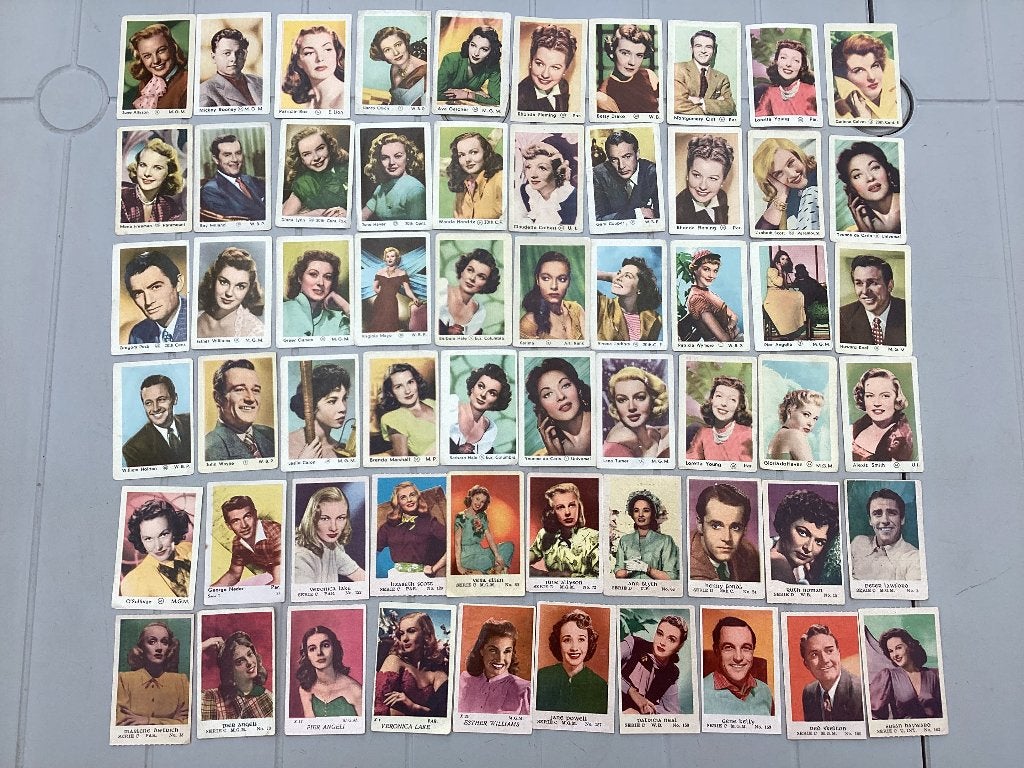 60 chromos prenten filmsterren Maple Leaf en andere, Ophalen of Verzenden, Gebruikt