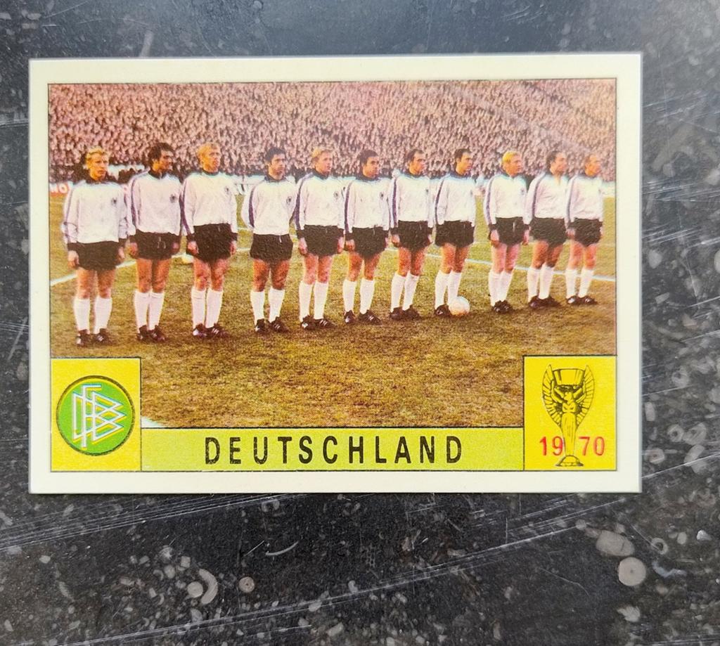 Panini Mexico '70 : Team Deutschland (avec barre verte !), Enlèvement