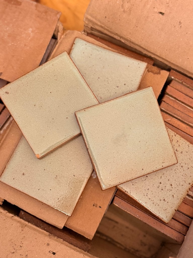 Set van 82 vintage geglazuurde terracottategels, Ophalen