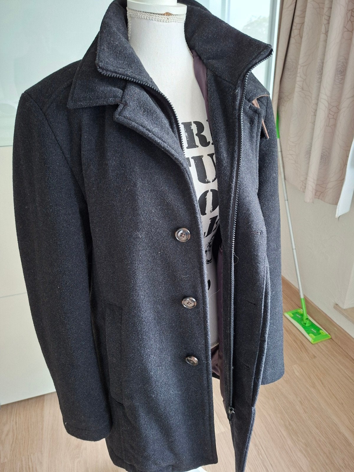 winterjas  maat  s..m grijs, Vêtements | Hommes, Costumes & Vestes, Enlèvement, Comme neuf, Taille 48/50 (M), Gris