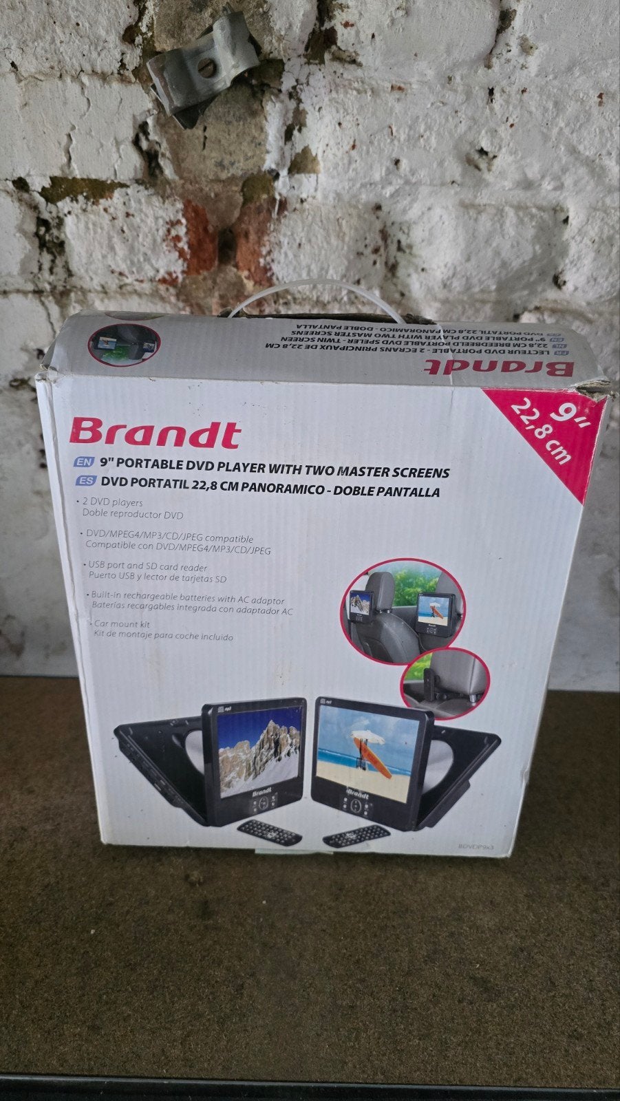 Autoschermpje met cd, Audio, Tv en Foto, Blu-ray-spelers, Gebruikt, Overige merken, Ophalen