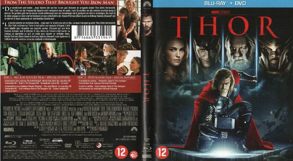 thor (blu-ray) nieuw, Ophalen of Verzenden, Zo goed als nieuw, Science Fiction en Fantasy