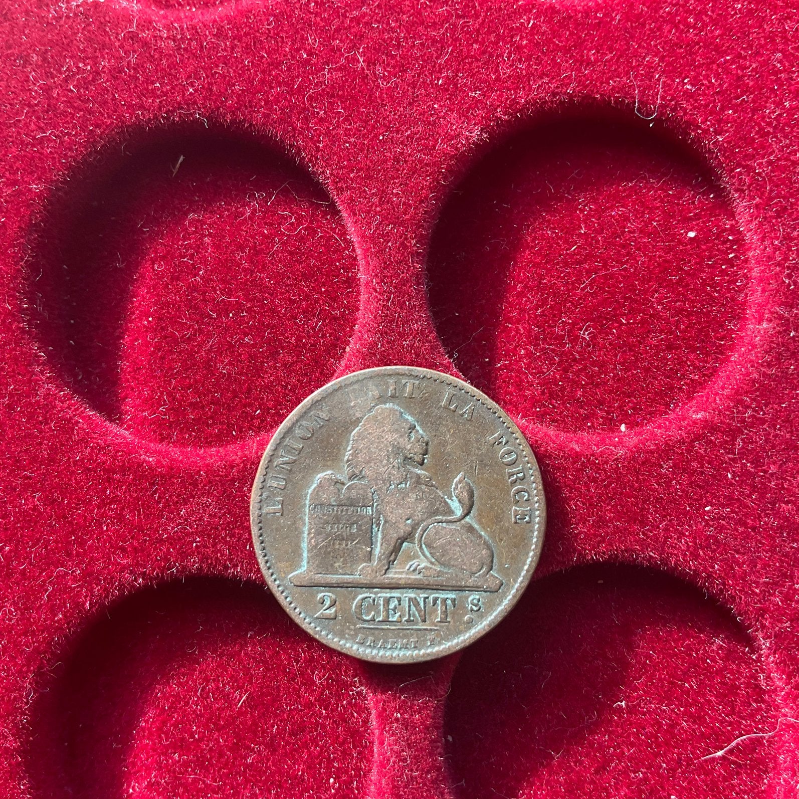 België - Prachtige 2C Belgische Leeuw met patina -1873, Verzenden, Metaal, Losse munt