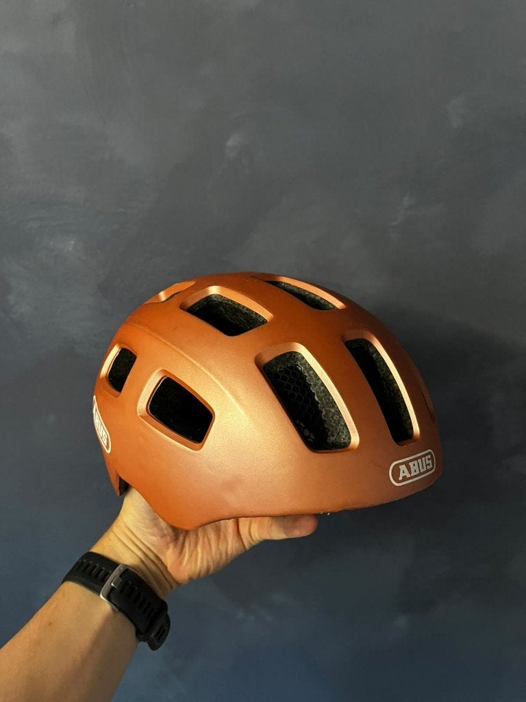 Abus Kinderhelm met achterlicht, Fietsen en Brommers, Ophalen, Gebruikt, Jongen of Meisje, ABUS