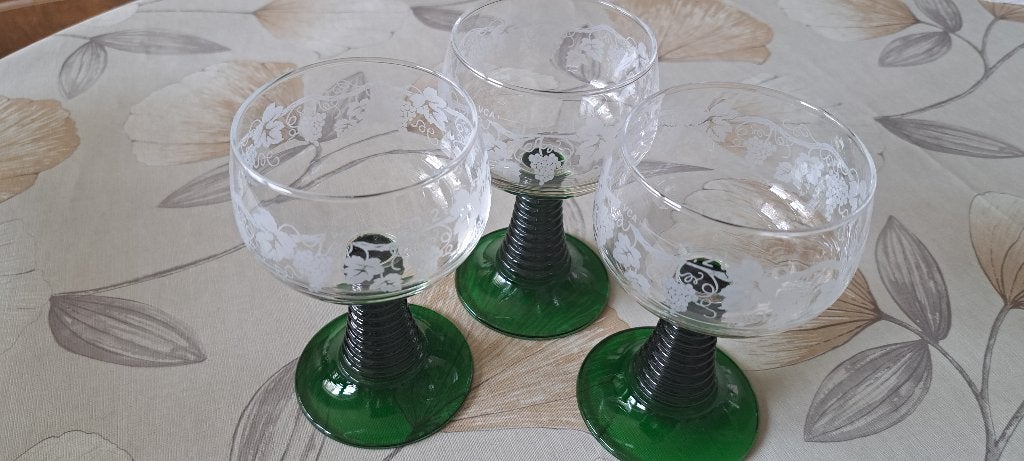Een set van 3 originele vintage Romer glazen, Verzamelen, Ophalen, Nieuw, Overige typen