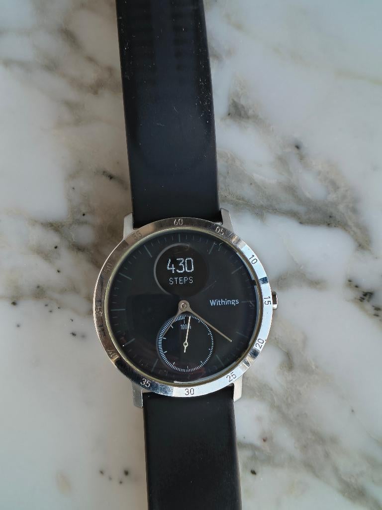 Montre connectée hybride Withings Steel HR 40 mm, Bijoux, Sacs & Beauté, Montres connectées, Enlèvement ou Envoi, Withings, Utilisé