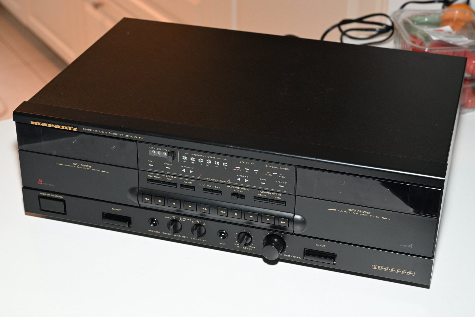 Marantz SD415 cassette deck, TV, Hi-fi & Vidéo, Enlèvement, Double, Marantz, Commandes tactiles