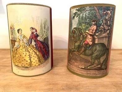 Prachtige vintage doos met 2 stuks, Ophalen of Verzenden, Zo goed als nieuw