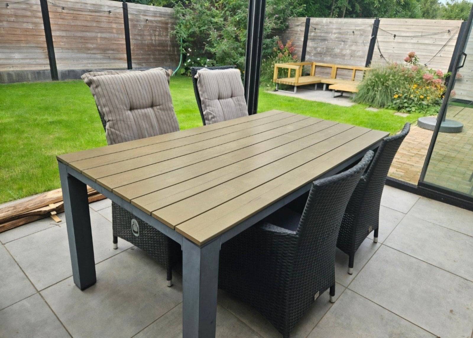 Tuintafel bois le duc (180cm), Enlèvement, Utilisé, Rectangulaire, Aluminium