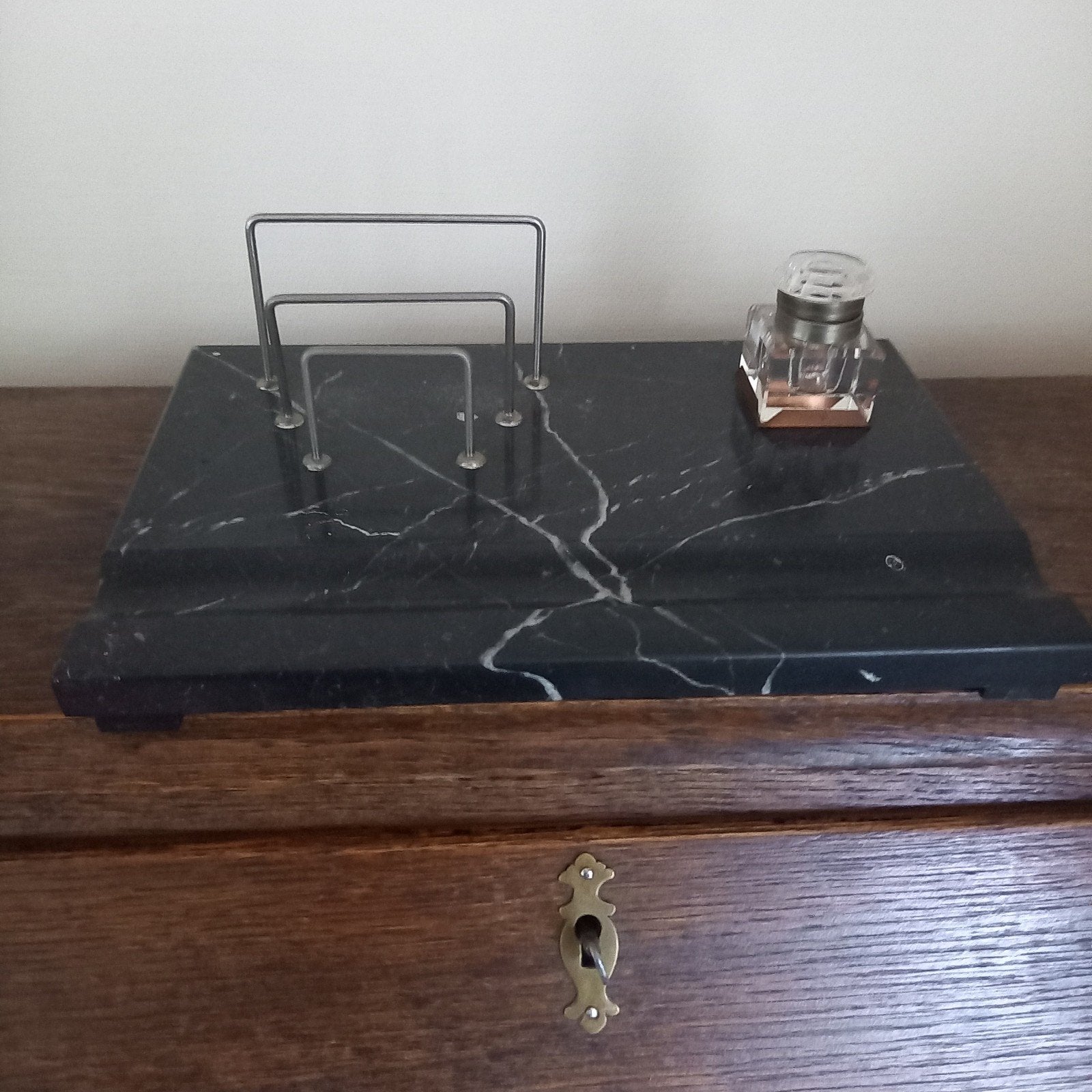 vintage inktstel en brievenhouder, Antiek en Kunst, Ophalen