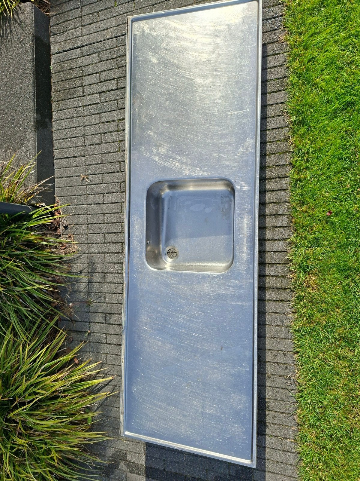 inox wastafel, Ophalen, Gebruikt, 50 tot 100 cm, Minder dan 25 cm