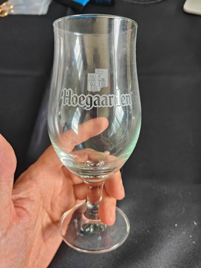 Hoegaarden glas, Ophalen of Verzenden, Zo goed als nieuw, Bierglas