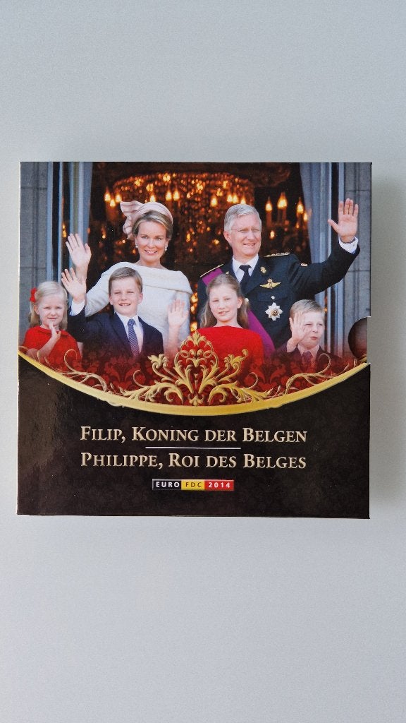 Jaarset 2014 Belgie, Filip, Koning der Belgen FDC, Ophalen of Verzenden, België, Overige waardes, Setje