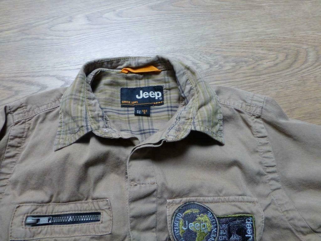 hemd met afritsbare mouwen van JEEP maat 104, Kinderen en Baby's, Ophalen of Verzenden, Gebruikt, Jongen, Overhemd of Blouse