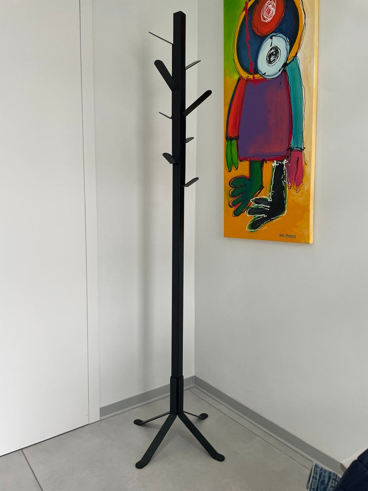 Kapstok staand - modern zwart, Ophalen, Gebruikt, Metaal, Staande kapstok