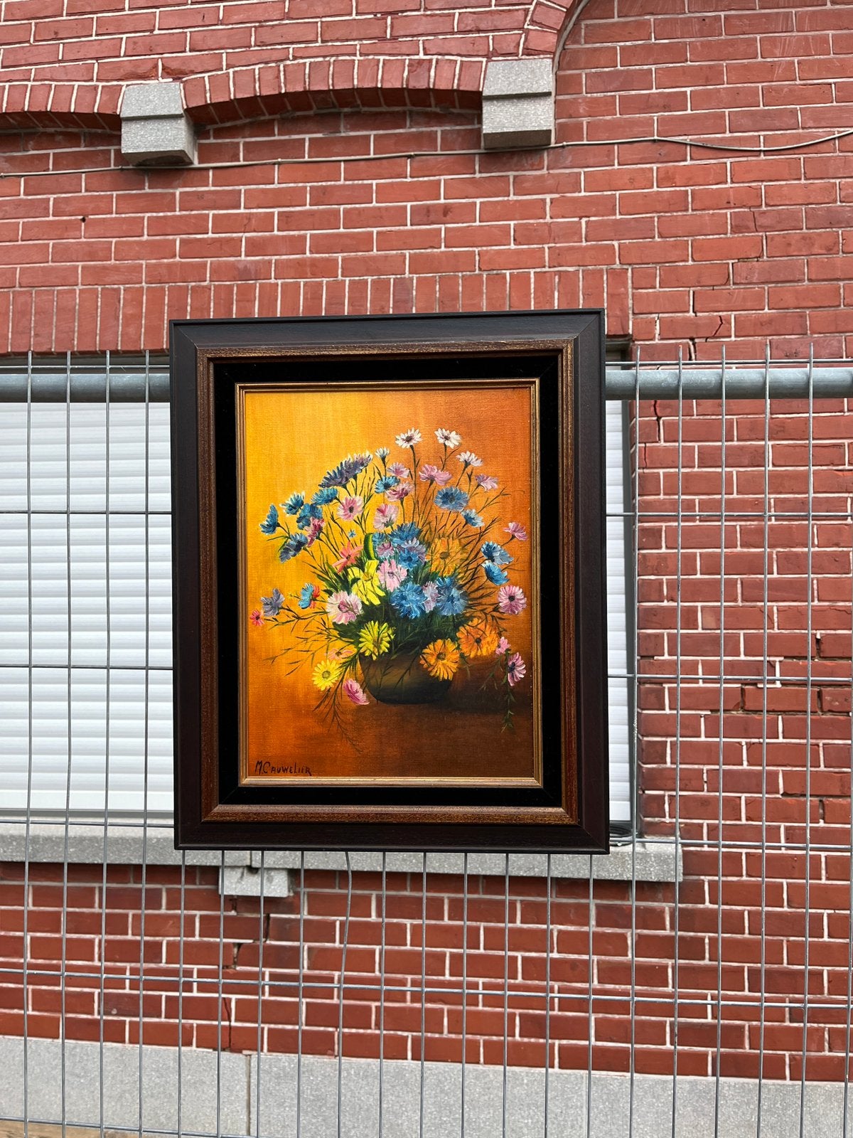 Bloemenschilderij Cauwelier M., Antiek en Kunst, Ophalen, Bloemen