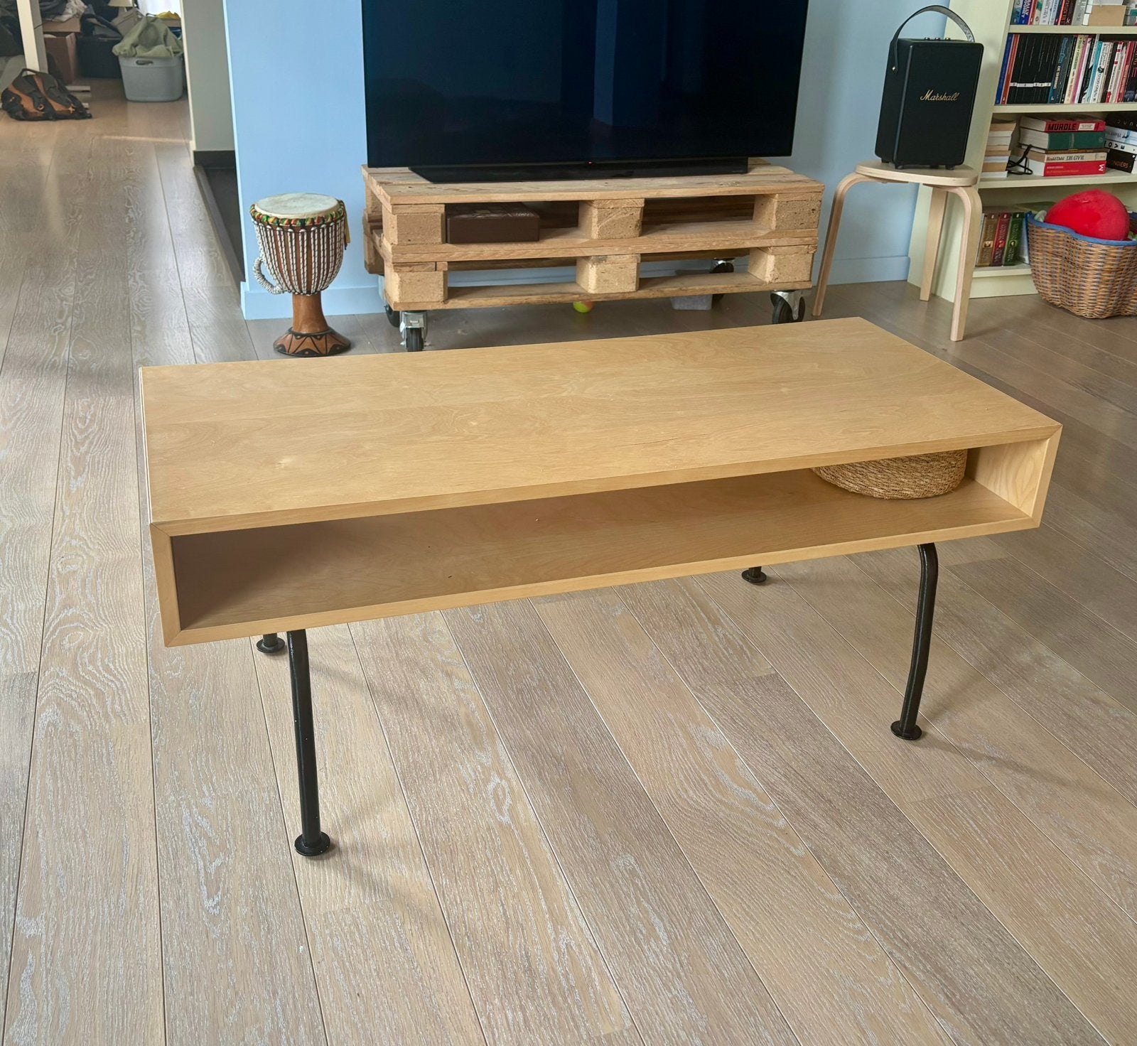 Vintage ikea salontafel, Enlèvement, Comme neuf, Rectangulaire