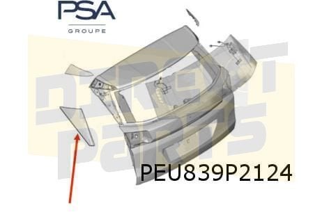 Peugeot 3008 achterklep luchtgeleider Rechts (11/16-1/21) Or, Autos : Pièces & Accessoires, Neuf, Arrière, -, Haillon arrière
