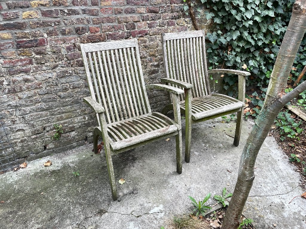 Tuinstoelen, Tuin en Terras, Ophalen, Gebruikt, Hout