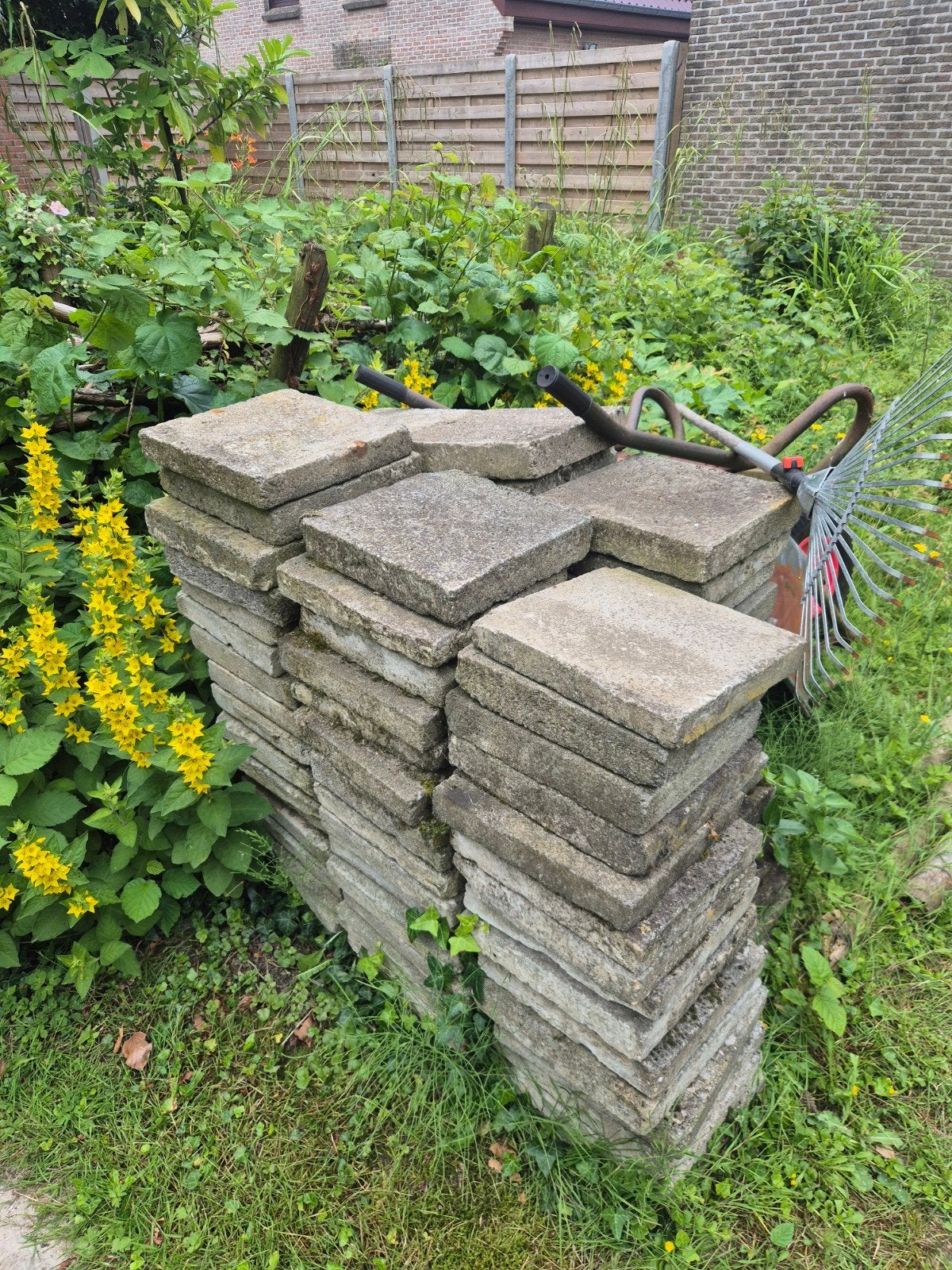 Betontegels gratis, Tuin en Terras, Ophalen