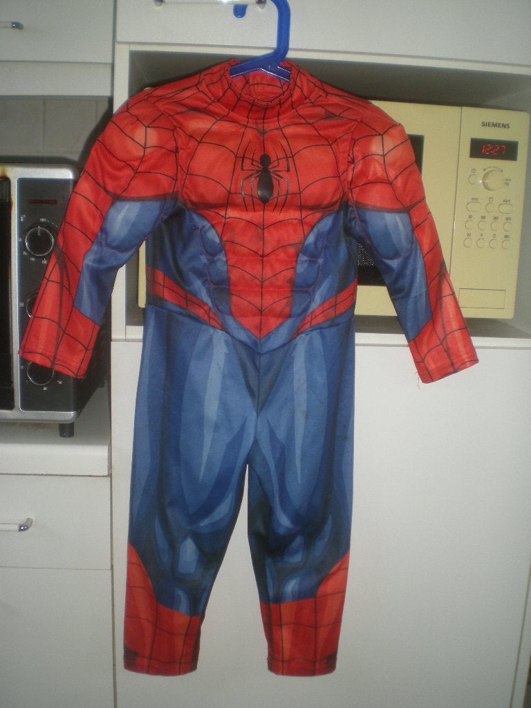 gespierd spiderman pak, 3- 4 jaar, Enlèvement ou Envoi, Utilisé