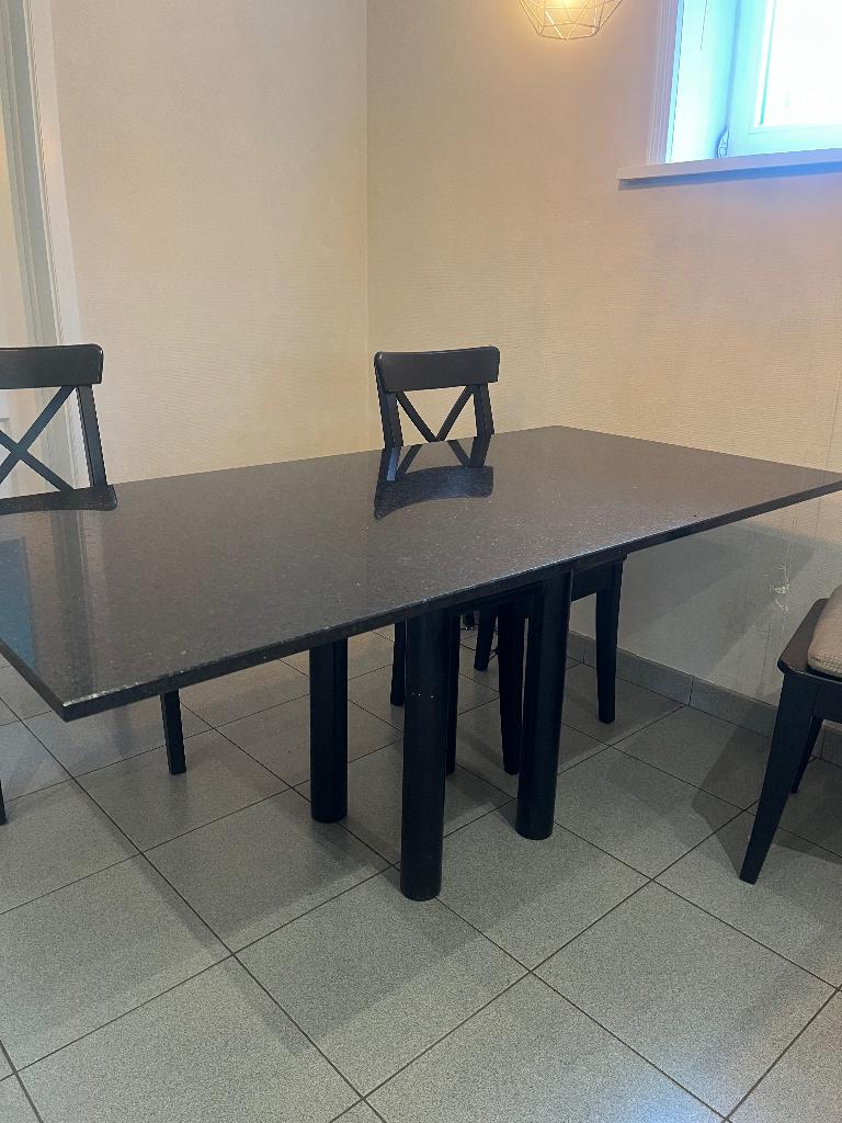 Table cuisine granit noir, Moins de 100 cm, Enlèvement, Utilisé, 50 à 100 cm